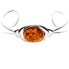 925 Sterling SIlver & Baltic Amber Classic Adjustable Bangle - GL553