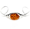 925 Sterling SIlver & Baltic Amber Classic Adjustable Bangle - GL553