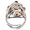 925 Sterling Silver & Baltic Amber Celtic Ring - 7356