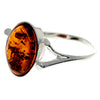 Load image into Gallery viewer, 925 Sterling Silver &amp; Baltic Amber Classic Designer Ring - 7108
