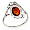 925 Sterling Silver & Baltic Amber Classic Designer Ring - G400