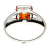 Load image into Gallery viewer, 925 Sterling Silver &amp; Baltic Amber Modern Designer Ring - 7027