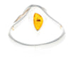 925 Sterling Silver & Baltic Amber Modern Designer Ring - GL717