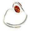 925 Sterling Silver & Baltic Amber Modern Designer Ring - GL477SA