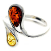 925 Sterling Silver & Baltic Amber Modern Designer Ring - GL729A