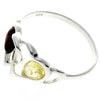Load image into Gallery viewer, 925 Sterling Silver &amp; Baltic Amber Modern Designer Ring - GL713