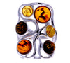 Load image into Gallery viewer, 925 Sterling Silver &amp; Baltic Amber Classic Designer Ring - 7176