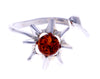 Load image into Gallery viewer, 925 Sterling Silver &amp; Baltic Amber Modern Designer Ring - GL703