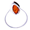 925 Sterling Silver & Baltic Amber Classic Designer Ring - GL710