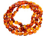Genuine Cognac Baltic Amber Nuggets Luxurious Long Necklace - NE0181