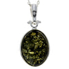 Load image into Gallery viewer, 925 Sterling Silver &amp; Baltic Amber Classic Large Pendant - 1522