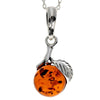 925 Sterling Silver & Baltic Amber Classic Designer Pendant - 1671