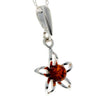 925 Sterling Silver & Baltic Amber Classic Flower Pendant - GL2010