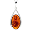 925 Sterling Silver & Baltic Amber Classic Designer Pendant - GL2018