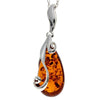 925 Sterling Silver & Baltic Amber Modern Designer Pendant - GL2022