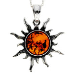 925 Sterling Silver & Baltic Amber Classic Star Pendant - 1505
