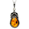 Load image into Gallery viewer, 925 Sterling Silver &amp; Baltic Amber Classic Designer Pendant - 1940