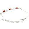 925 Sterling Silver & Baltic Amber Adjustable Bracelet - M568