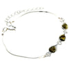 925 Sterling Silver & Baltic Amber Adjustable Bracelet - M568