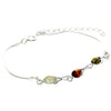 925 Sterling Silver & Baltic Amber Adjustable Bracelet - M568