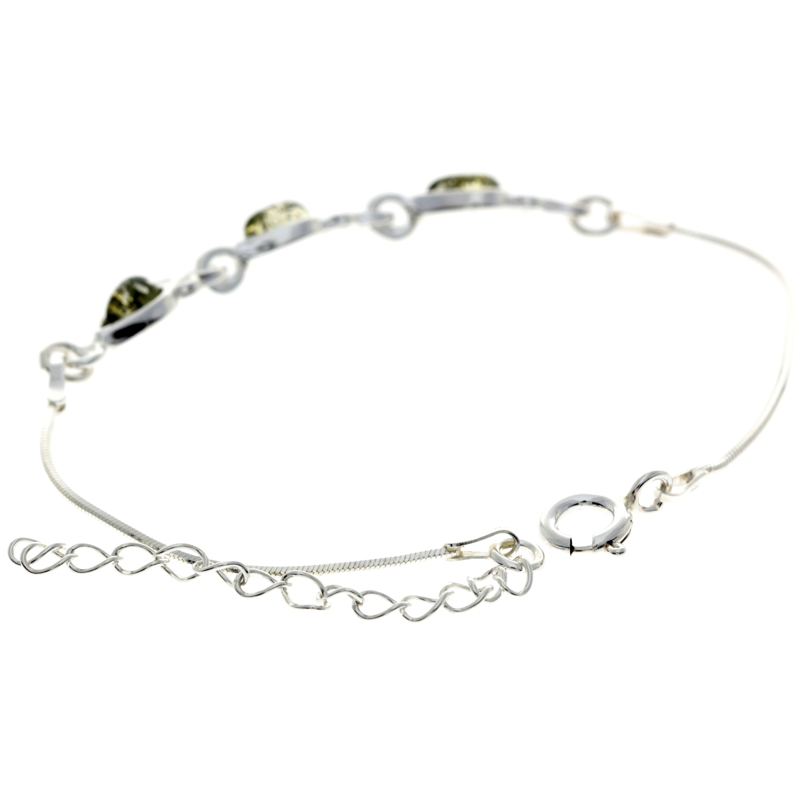 Products 925 Sterling Silver & Baltic Amber Adjustable Bracelet - M570