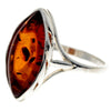 925 Sterling Silver & Baltic Amber Large Modern Ring - GL708