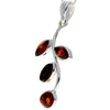 Load image into Gallery viewer, 925 Sterling Silver &amp; Baltic Amber Leaf Pendant - 1858