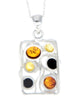Load image into Gallery viewer, 925 Sterling Silver &amp; Baltic Amber Large Classic Pendant - 1810
