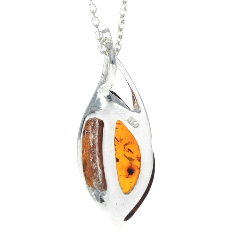 925 Sterling Silver & Baltic Amber Classic Pendant - GL385