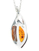 925 Sterling Silver & Baltic Amber Classic Pendant - GL385