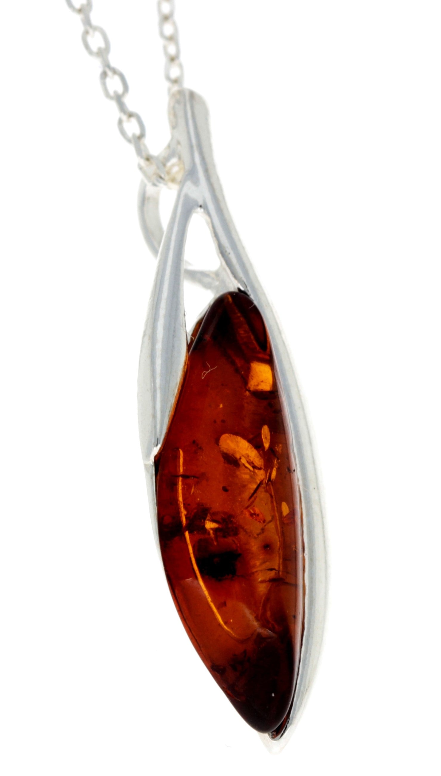 925 Sterling Silver & Baltic Amber Classic Pendant - GL385
