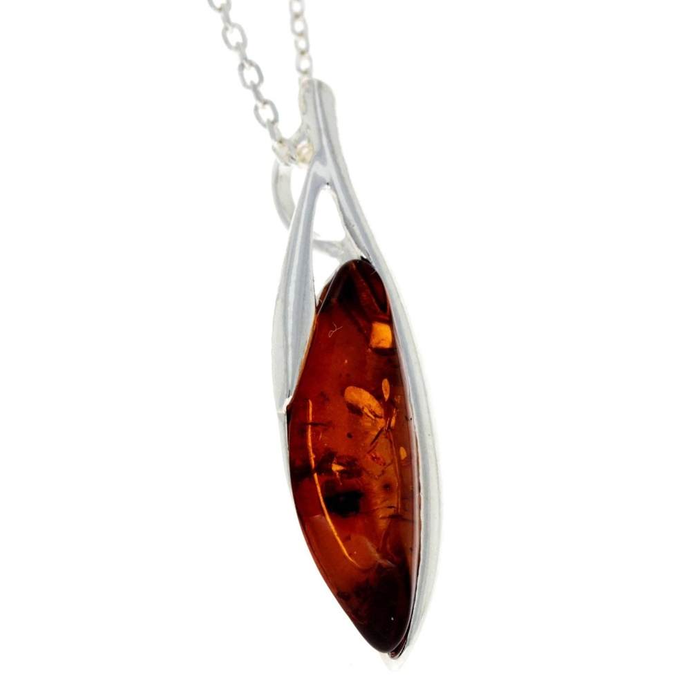 925 Sterling Silver & Baltic Amber Classic Pendant - GL385