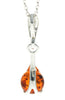 Load image into Gallery viewer, 925 Sterling Silver &amp; Baltic Amber Modern Ball Pendant - GL390
