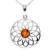 Load image into Gallery viewer, 925 Sterling Silver &amp; Baltic Amber Celtic Pendant - GL2005S