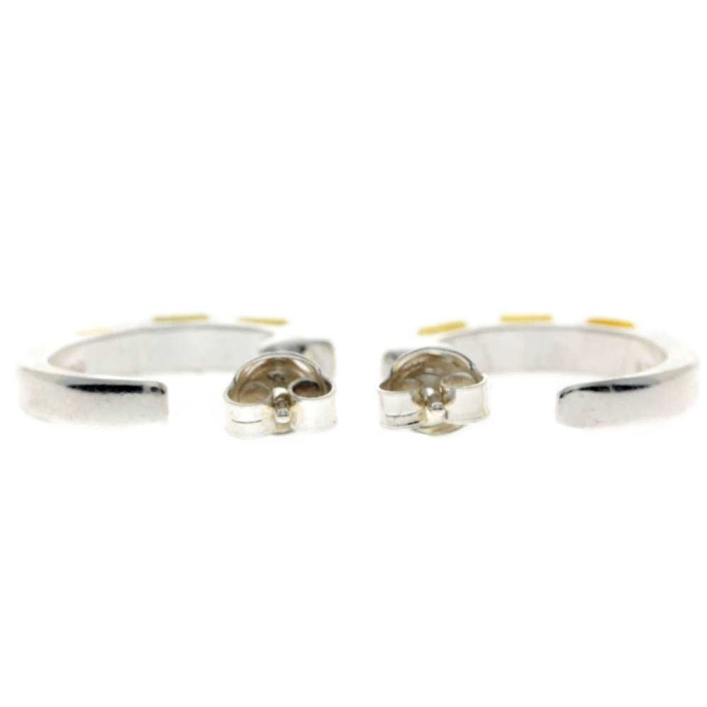 925 Sterling Silver & Baltic Amber Modern Studs Earrings - GL090