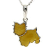 925 Sterling Silver & Baltic Amber Westie - Scotty Dog - AD218