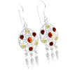 Load image into Gallery viewer, 925 Sterling Silver &amp; Genuine Baltic Amber Dream Catcher Earrings - GL197