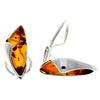 Load image into Gallery viewer, 925 Sterling Silver &amp; Genuine Baltic Amber Clip-on Modern Earrings - GL199