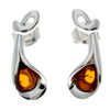 Load image into Gallery viewer, 925 Sterling Silver &amp; Baltic Amber Modern Studs Earrings - GL180