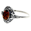 Load image into Gallery viewer, 925 Sterling Silver &amp; Baltic Amber Classic Celtic Ring - AR9