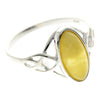 925 Sterling Silver & Baltic Amber Celtic Ring - GL452