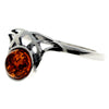 Load image into Gallery viewer, 925 Sterling Silver &amp; Baltic Amber Round Celtic Ring