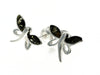 925 Sterling Silver & Baltic Amber Butterfly Stud Earrings GL146