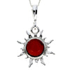 Load image into Gallery viewer, 925 Sterling Silver &amp; Genuine Baltic Amber Star / Sun Pendant - M2010