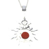 Load image into Gallery viewer, 925 Sterling Silver &amp; Genuine Baltic Amber Star / Sun Pendant - M2010