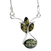 Load image into Gallery viewer, 925 Sterling Silver &amp; Genuine Baltic Amber Multi Stones Modern Necklace - M913