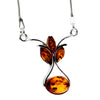 Load image into Gallery viewer, 925 Sterling Silver &amp; Genuine Baltic Amber Multi Stones Modern Necklace - M913