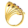 Genuine Baltic Amber and 925 Sterling Silver Gold Plated with 1 micron of 22 Carat Gold Adjustable Ring - MG400