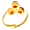 Load image into Gallery viewer, Genuine Baltic Amber and 925 Sterling Silver Gold Plated with 1 micron of 22 Carat Gold Adjustable Ring - MG402