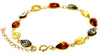 Load image into Gallery viewer, Classic 925 Sterling Silver Gold Plated with 22 Carat Gold 19 cm + 4.5 cm Link Bracelet set with Genuine Baltic Amber Gemstones - MG502